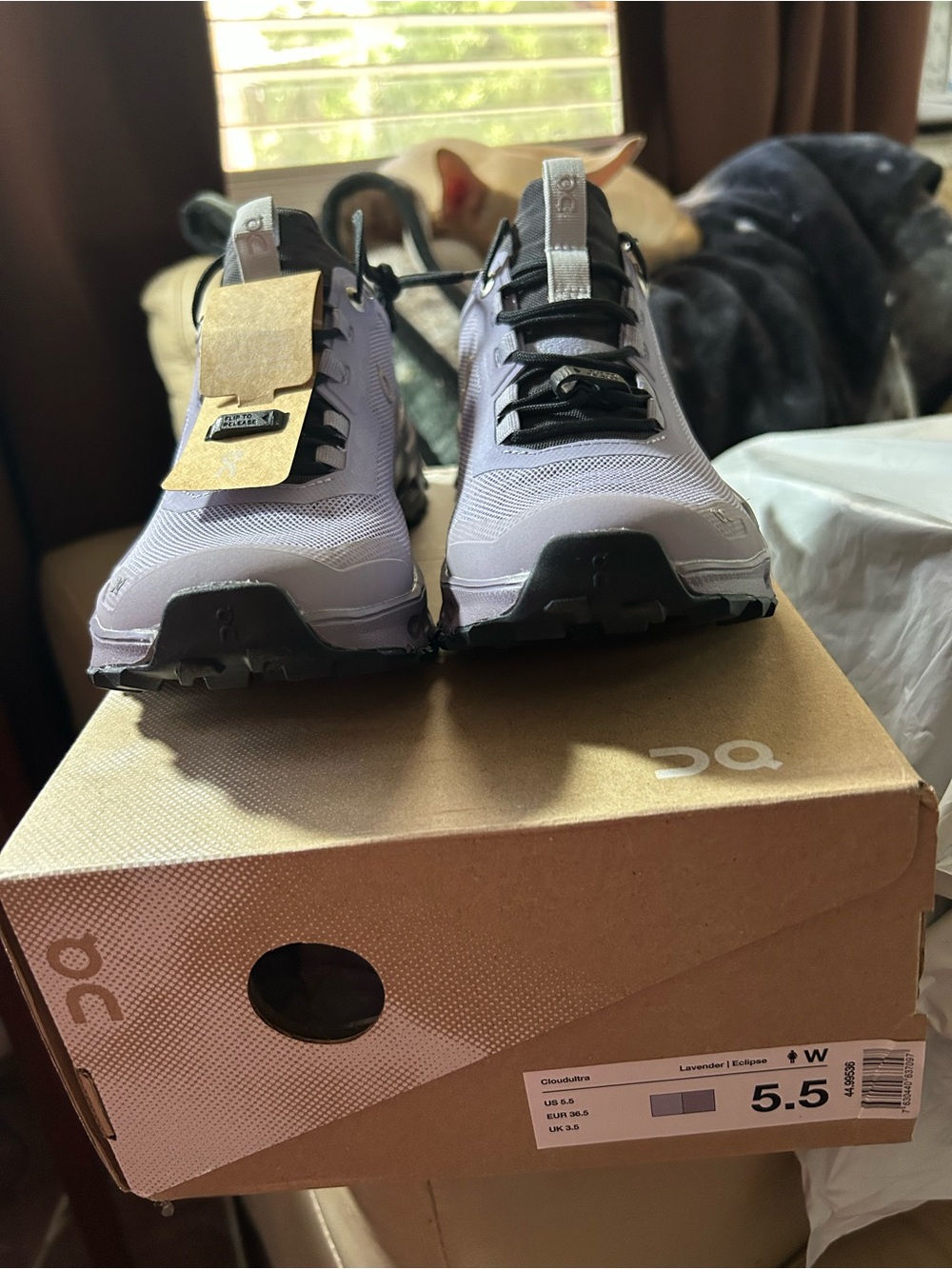 On Running Cloudultra Lavender and Black Women's Running Shoes